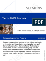 Siemens: Tab 1 - PSS E Overview