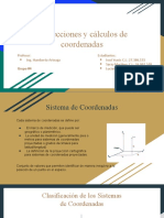 Proyecciones y Cálculos de Coordenadas