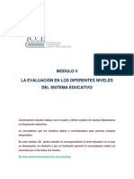 Módulo Nº 4 - La Evaluación en Los Diferentes Niveles Del Sistema Educativo