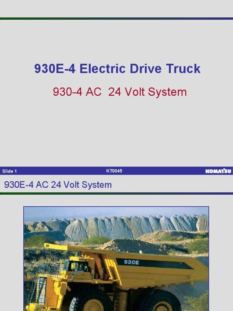 930E-4 24V Electrical System Overview | PDF | Relay | Switch