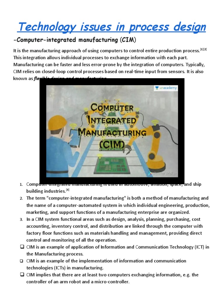 Computer Integrated Manufacturing (CIM) . PDF Automation Computer
