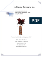 Refinery Supply Company, Inc.: Operating Instructions Super Pressure Dead Weight Tester Catalog No. 35265