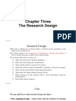 Chapter Three The Research Design