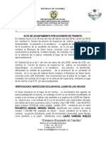 Acta de Levantamiento Por Accidente de Transito 2016