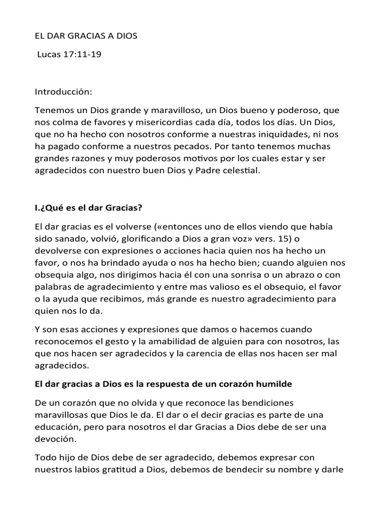 El Poder de la Gratitud a Dios | PDF | Gratitud | Dios