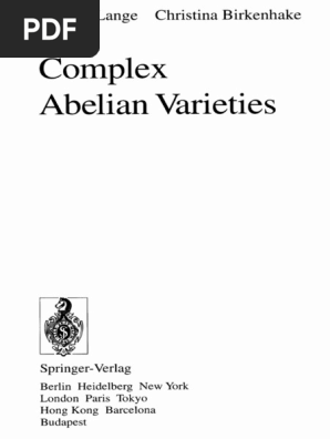 H. Lange, C. Birkenhake - Complex Abelian Varieties | PDF