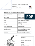 Worksheet 1 The Microscope Chapter 1 (Activity 1) Page:16 The Microscope: It Is A Device Used To