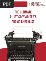 Ultimate A ListCopywritersPromoChecklist