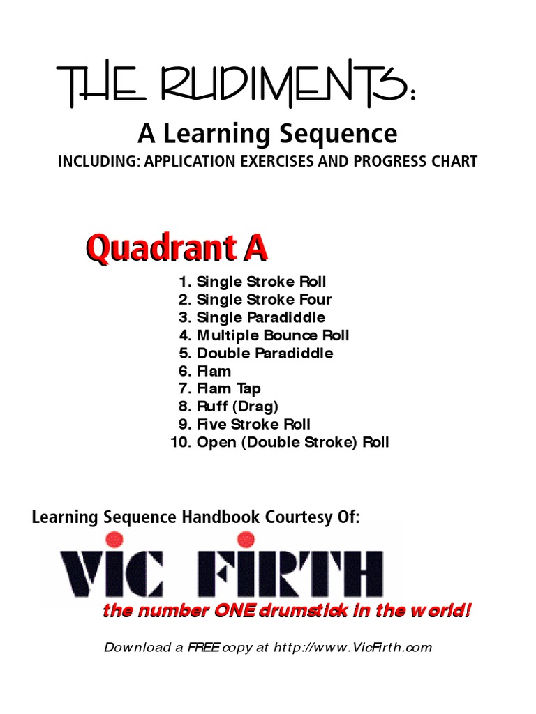 Vic Firth Snare Drum Rudiments PDF Drumming Rhythm And Meter