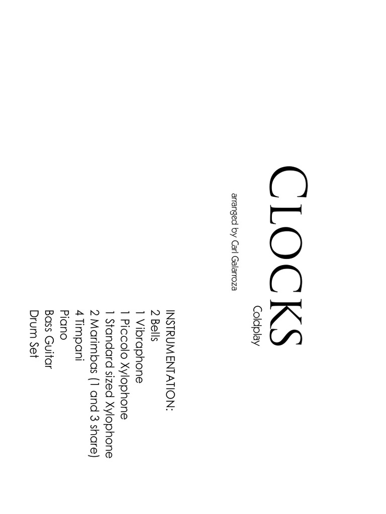 Ensemble Arrangement for Clocks | PDF