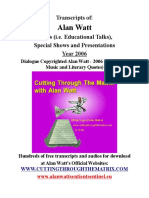 Alan Watt Blurb Transcripts 2006