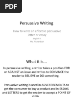 Download Persuasive Writing PPT by Angela Richardson SN51340105 doc pdf