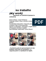 Meu Trabalho - My Work - LIVRO - 13 Out. 2015