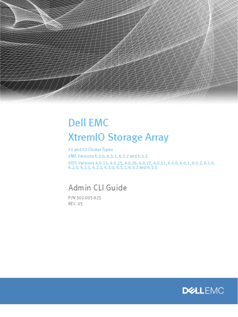 Dell Emc Xtremio Storage Array Admin Cli Guide PDF Command Line