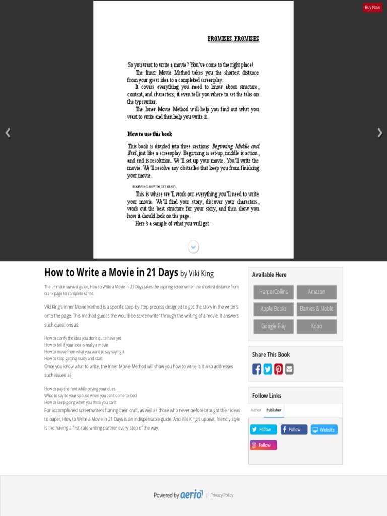 Write a Movie in 21 Days Guide | PDF | Screenwriter | Screenplay