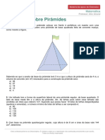 Pirâmides Matemática Exercícios