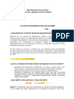 Folleto de Seguridad Social en Colombia Maria Fernanda Rincon