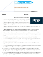 Lista de exercícios sobre Sistema Elétrico de Potência (SEP