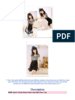 Description: 62056 Japan Trendy Stripe Cotton Grey Mini Dress Top