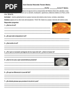 Guía Ciencias Naturales Tercero Básico Cometas, Asteroides.