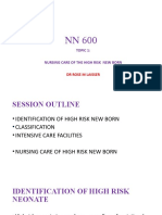 NN 600 Session 1 High Risk Newborn