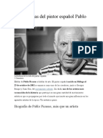 Vida y Obras Del Pintor Español Pablo Picasso