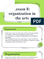 Lesson 8 - Organization in The Arts