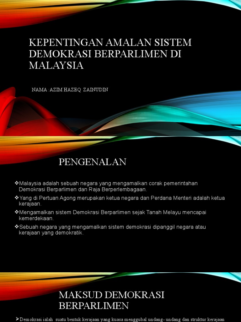 Kepentingan Amalan Sistem Demokrasi Berparlimen Di Malaysia Azim Pdf