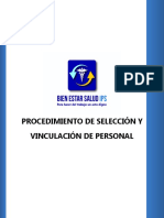 GH10 - P01 Procedimiento de Selección y Vinculación de Personal