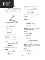 Trigonometry: Topic 1 Angles