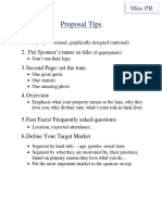 Proposal Tips: Sponsorship Marketing Plan Outline