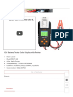 12V Battery Tester Color Display With Printer