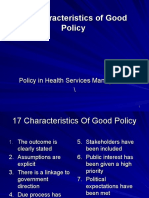 Slides - Characteristics of Good Policy - Master Health
