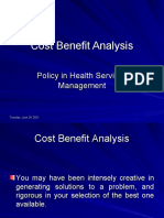 Slides - Cost Benefit Analysis - Master Health