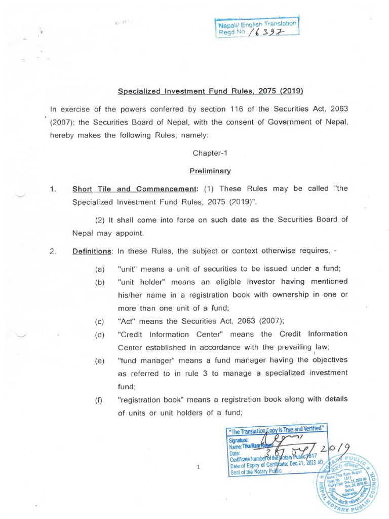 Specialized Investment Fund PDF