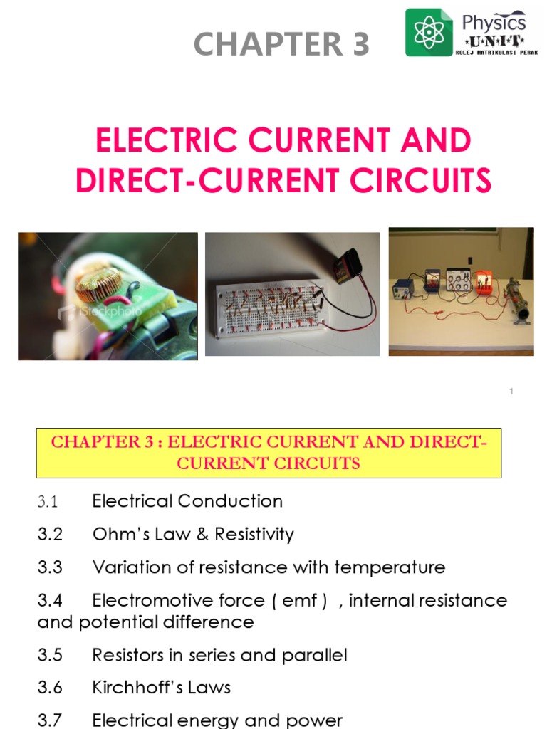 Chapter 3 Electric Current And Direct Current Circuits Pdf