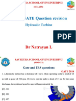 GATE Hydraulic Turbine Revision Questions