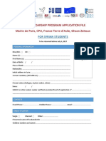 Paris Schloarship Program Application File Mairie de Paris, CPU, France-Terre-d'Asile, Ghson Zeitoun