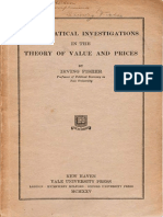 Irving Fisher - Mathematical Investigations in the Theory of Value and Prices