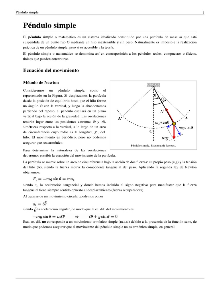 Pendulo Simple | PDF | Metrología | Oscilación