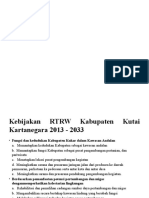 Kebijakan RTRW Kabupaten Kutai Kartanegara 2013 - 2033