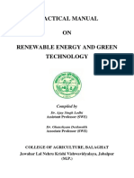 Practical Manual ON Renewable Energy and Green Technology