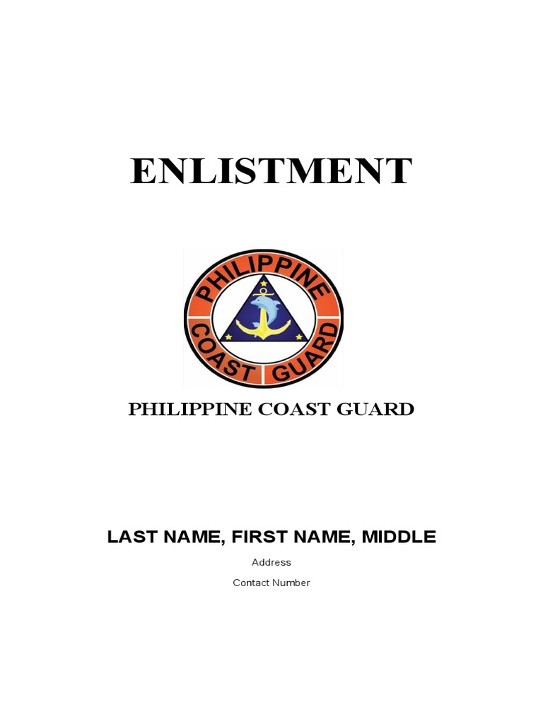 Enlistment: Philippine Coast Guard | PDF