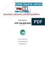 Otp Validation: Project Report On
