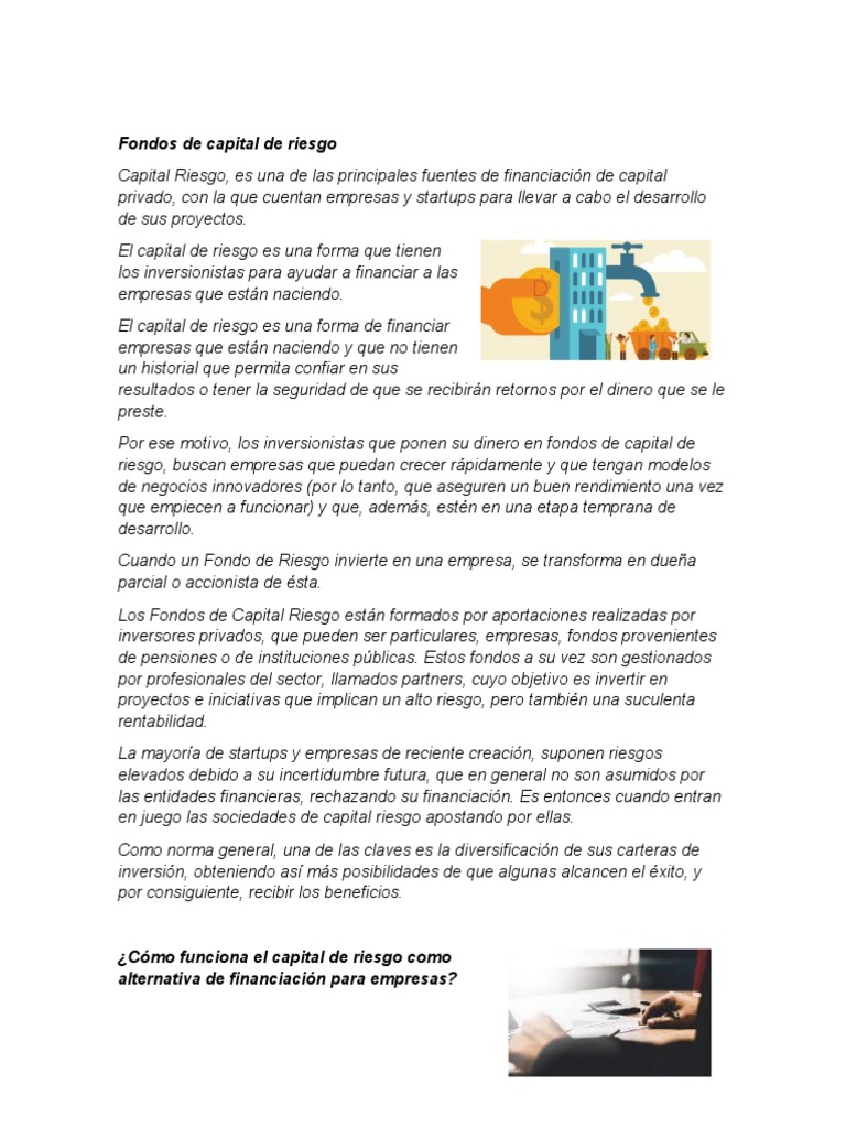 Qué es el capital de riesgo | PDF | Capital de riesgo | Finanzas ...