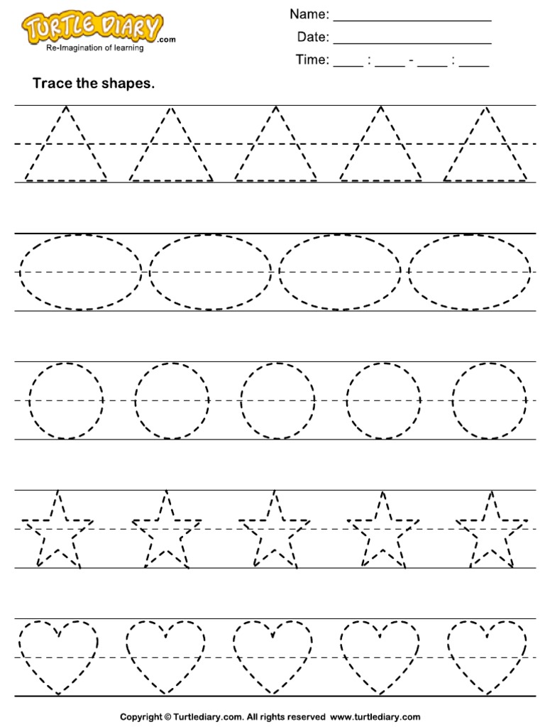 Tracing Basic Shapes | PDF