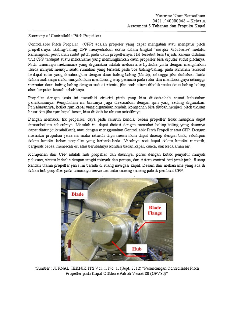 Ringkasan Controllable Pitch Propeller | PDF
