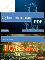 Cyber Terrorism: Presented By: Muhammad Hasham Khan