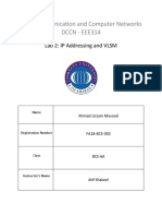 DCCN Lab 2 IP Addressing and VLSM