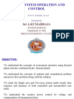 Power System Operation and Control: Sri A.Kumarraja